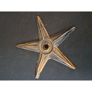 Antique Cast Iron Barn Star Wall Decor 5-Point Metal Rustic Vintage Farmhouse